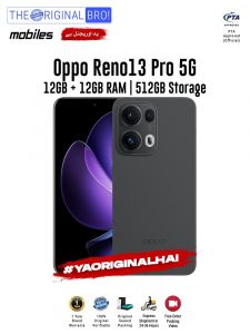 Oppo Reno 13 Pro 5G - 12GB RAM - 512GB Storage - PTA Approved - 12 Months Warranty - Grey - The Original Bro Mobiles - TOB36